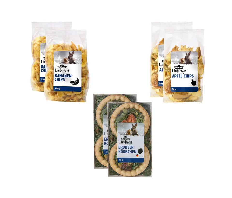 Dehner Premium Lovely Lieblinge Nagersnack Obst Mix 490g Apfel Banane
