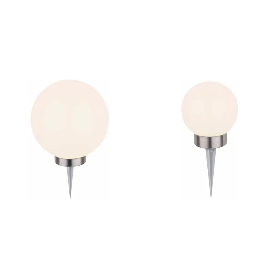 Dehner Solarleuchte Kugel 2er-Set Ø 20+15 cm Farbwechsel