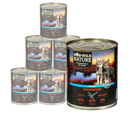 Dehner Wild Nature Hochmoor Junior Nassfutter Ente 6x800g getreidefrei