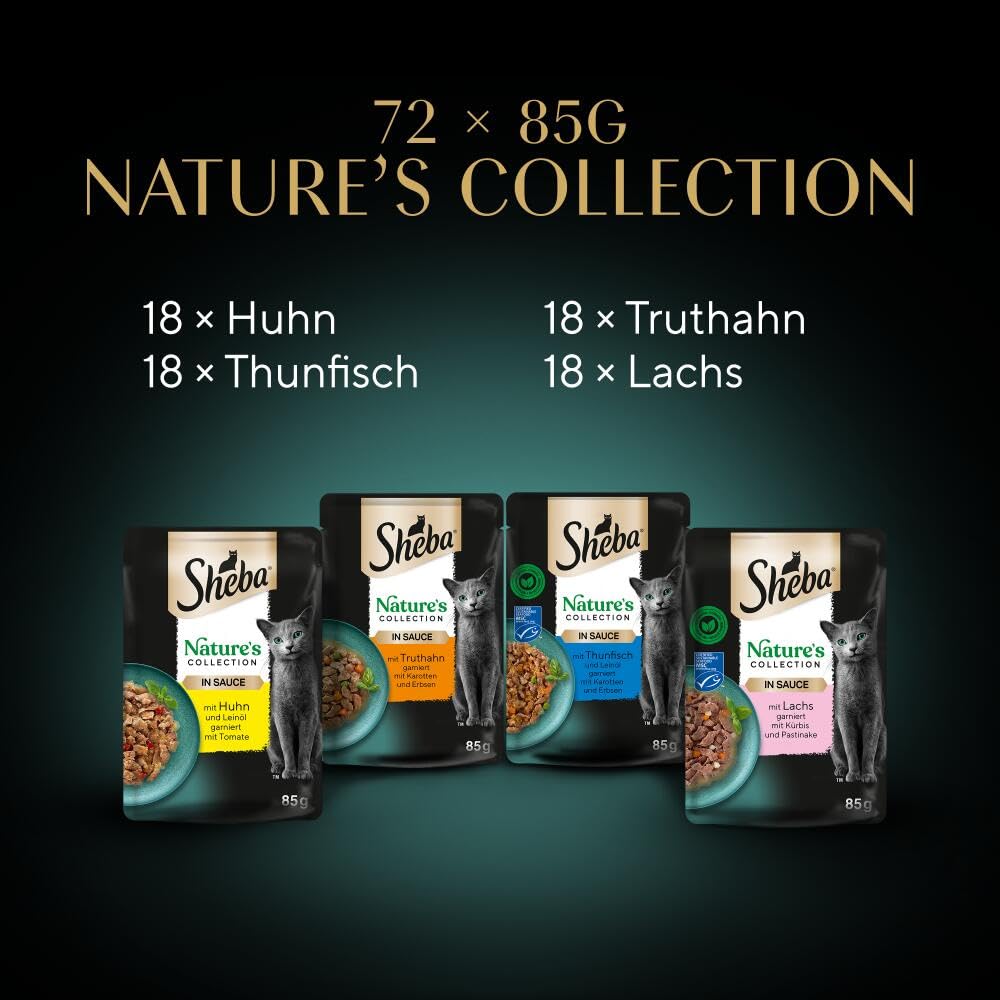 Sheba Nature's Collection Feine Vielfalt Nassfutter Sauce 72x85g