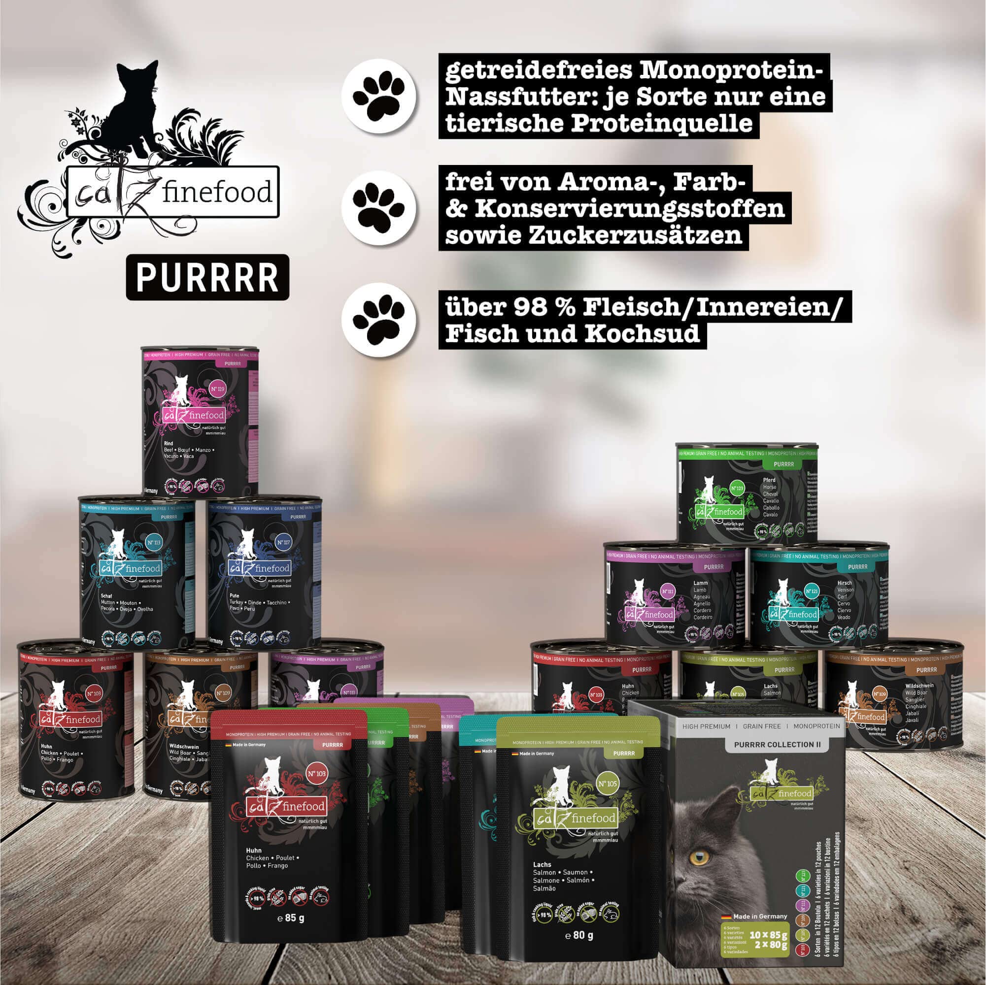 catz finefood Purrrr N°117 Nassfutter Pute 16x85g Monoprotein
