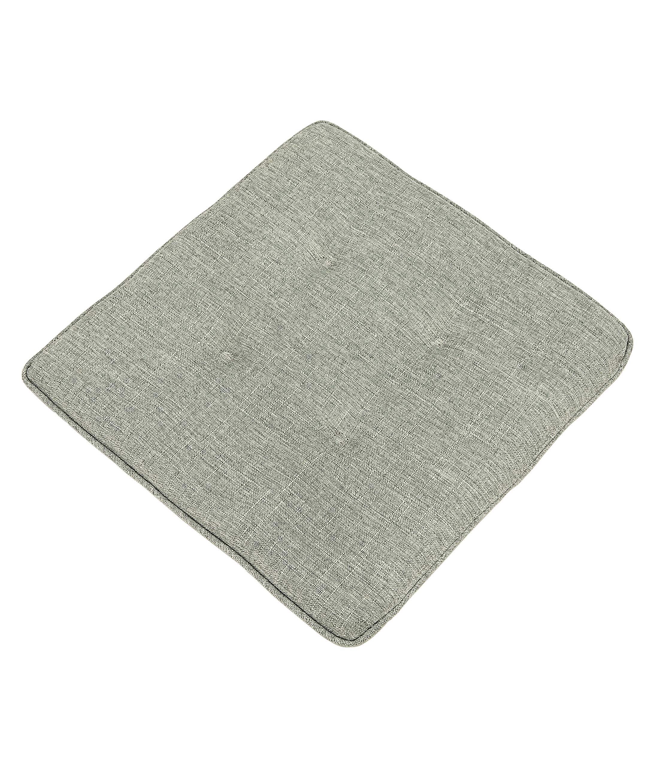Dehner Premium Lovely Noah Sitzkissen 39x39 grau gesteppt