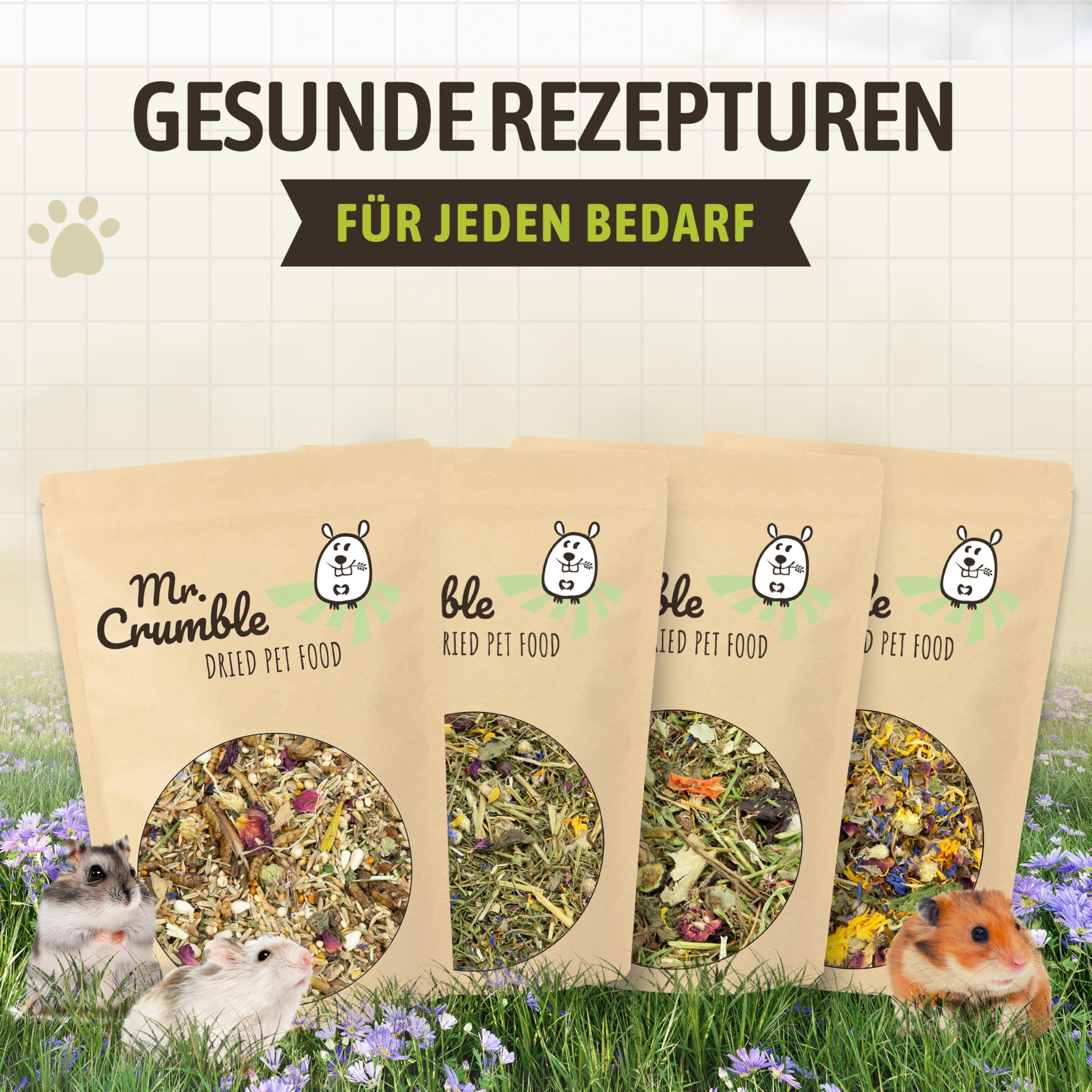 Mr. Crumble Kleiner Körnerschatz Hamsterfutter 1kg pelletfrei