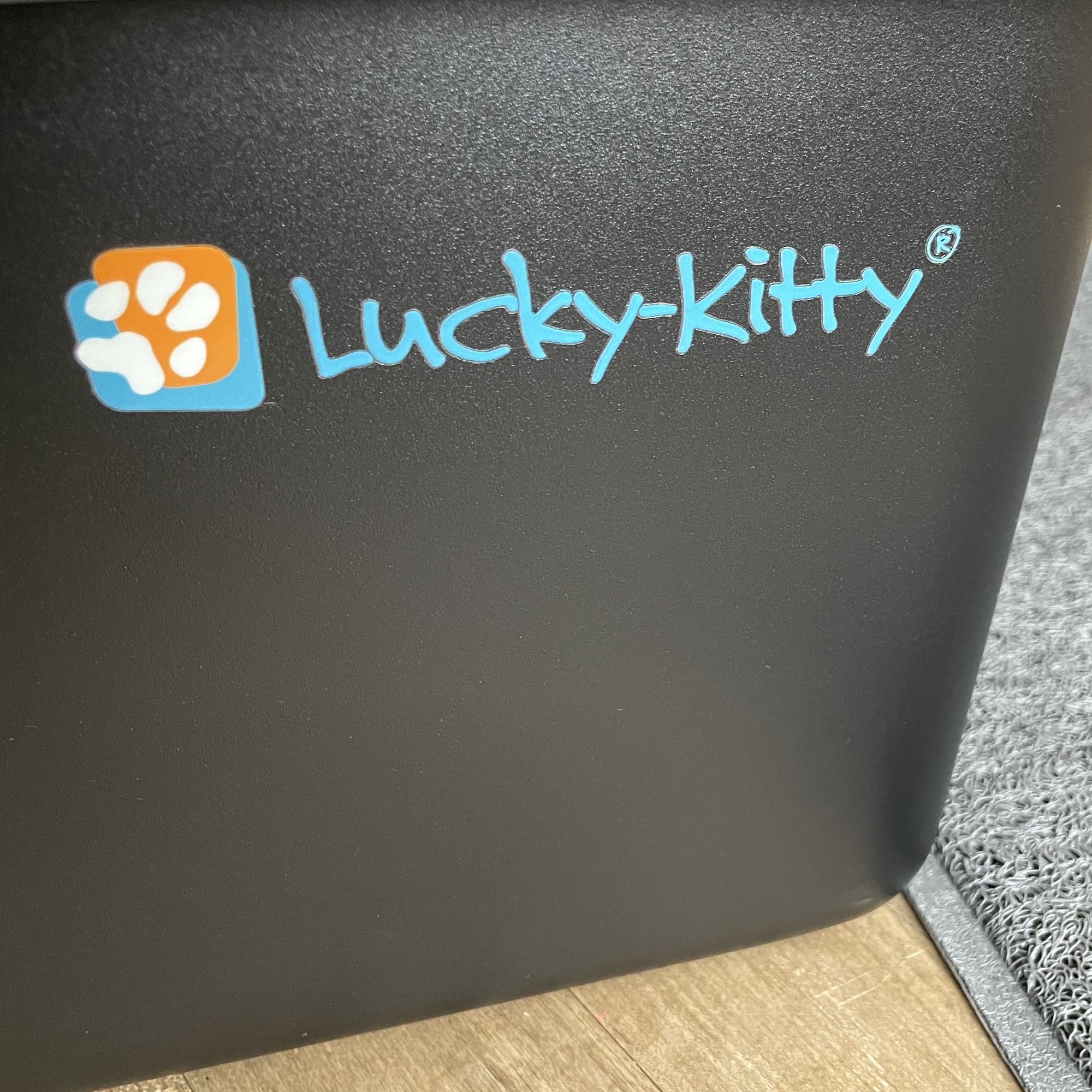 Lucky-Kitty Katzentoilette XXL Edelstahl mattiert 50L Antihaft