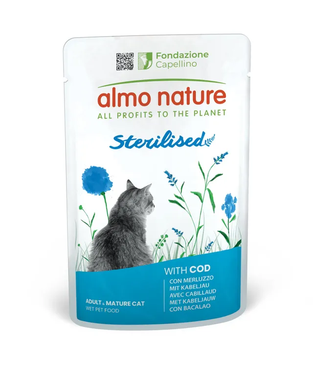 Almo Nature Sterilised Nassfutter Kabeljau 30x70 g fettarm