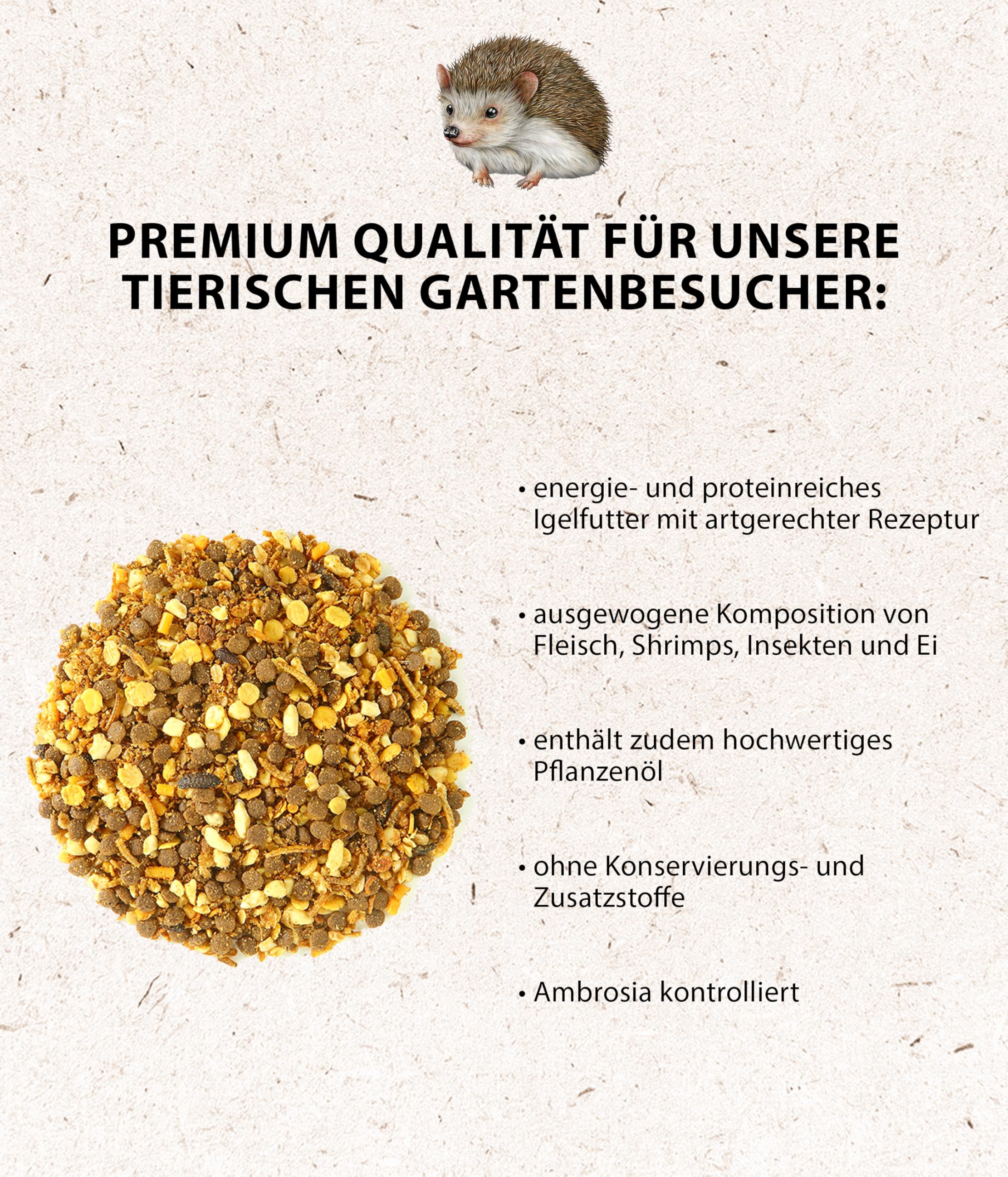 Dehner Natura Premium Igelfutter 1,5 kg Alleinfutter fleischhaltig