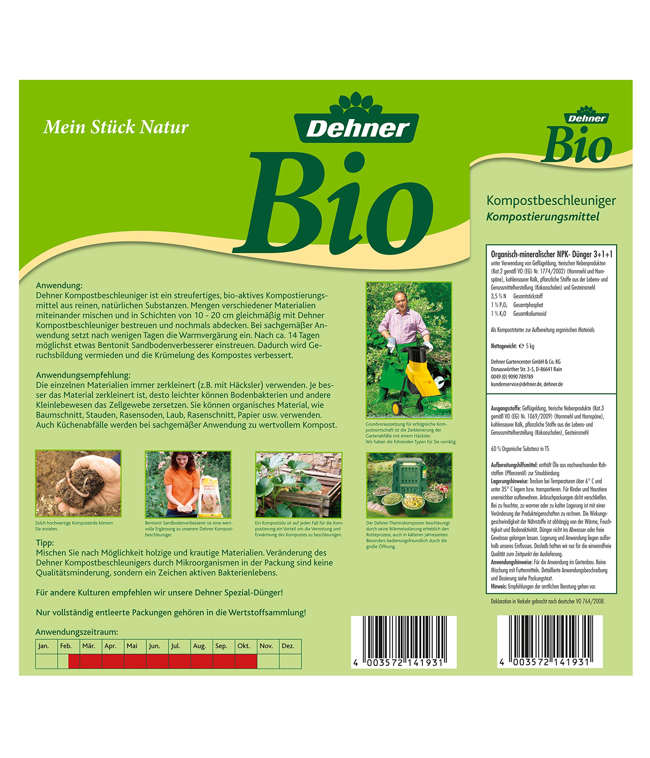 Dehner Bio Kompostbeschleuniger 5 kg NPK 3+1+1