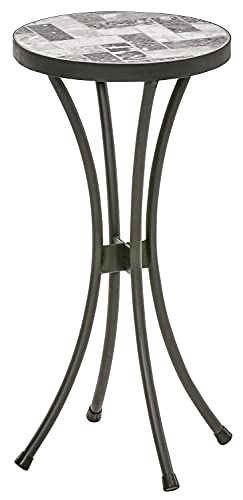 Dehner Letizia Blumenhocker 30cm Mosaik grau-weiß