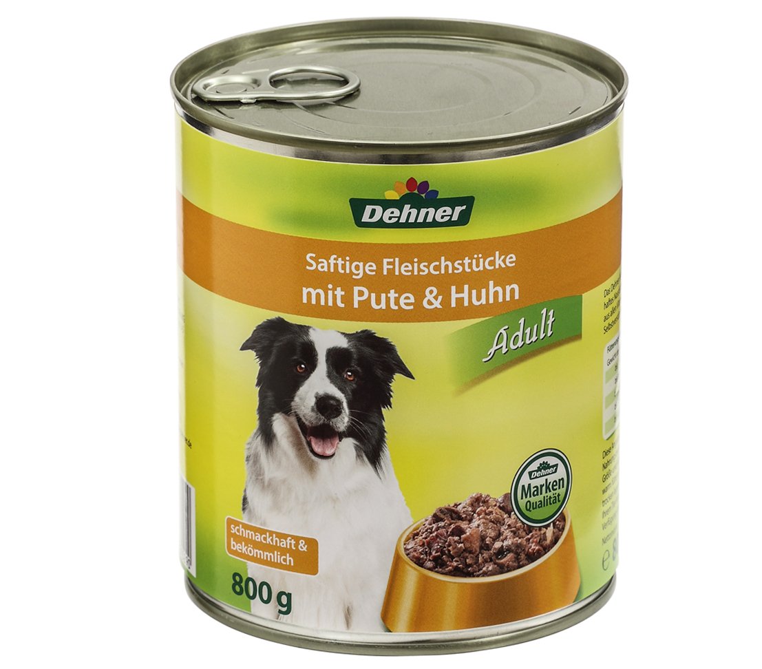Dehner Lieblinge Hundefutter Nass Ente 6x800g Calcium