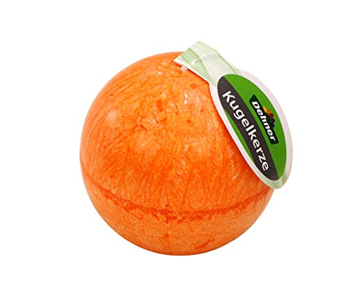 Dehner Kugelkerze 6er Set Ø 8 cm Stearin orange rustikal