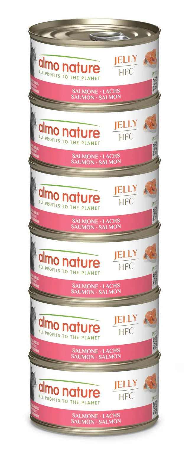 Almo Nature HFC Jelly Nassfutter Lachs 6x70g glutenfrei