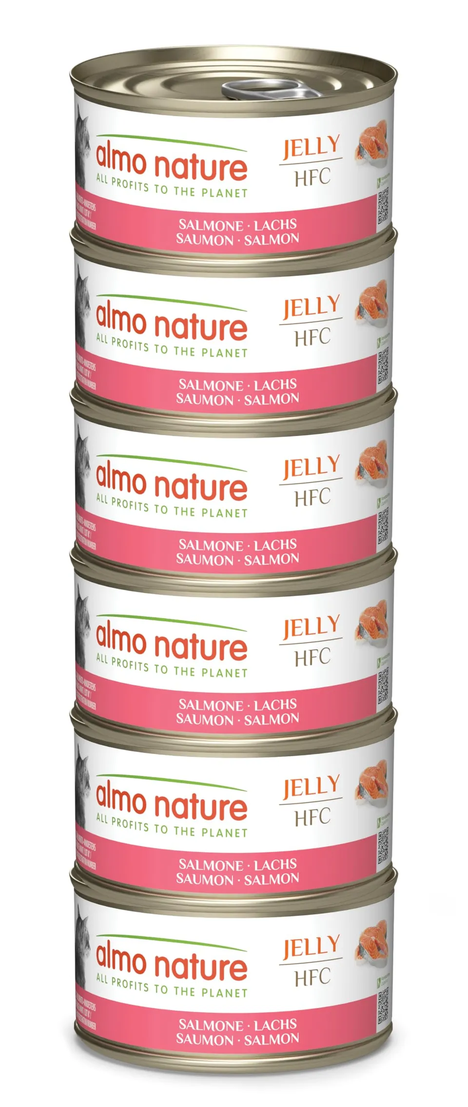 Almo Nature HFC Jelly Nassfutter Lachs 6x70g glutenfrei