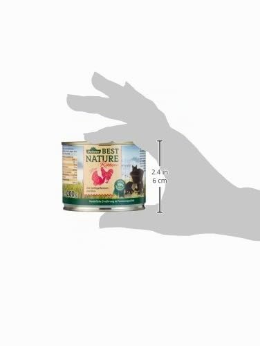 Dehner Best Nature Kitten Nassfutter Geflügelherzen 6x200g