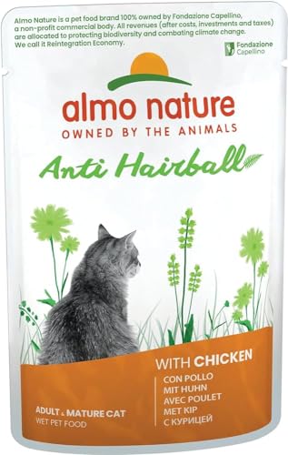 Almo Nature Functional Anti Hairball Nassfutter Huhn 30x70g Haarballen
