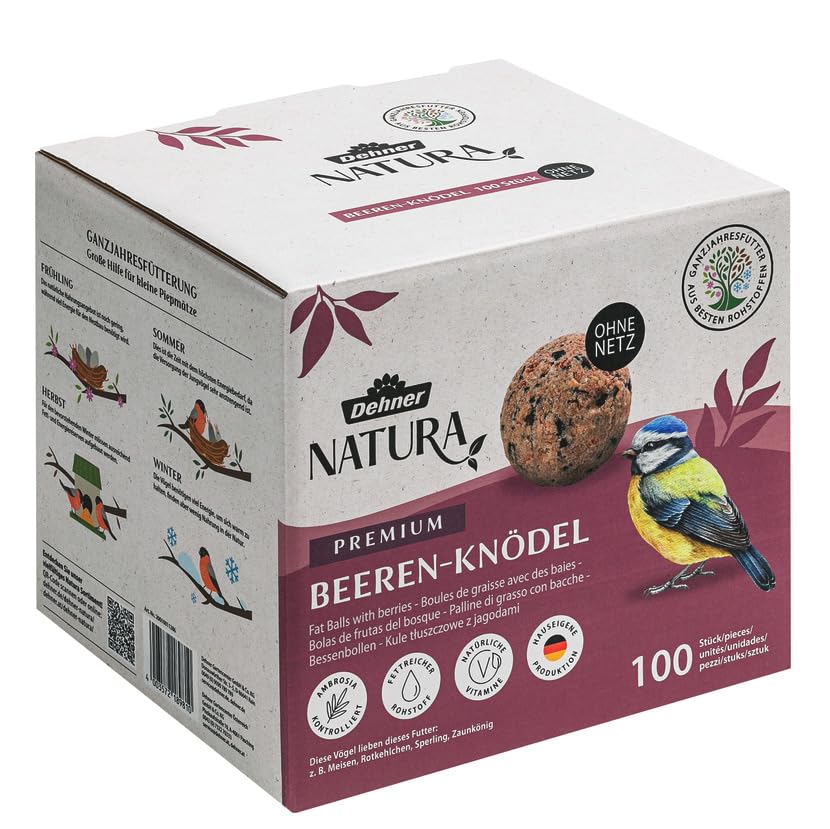 Dehner Natura Meisenknödel ohne Netz Beeren Wildvogelfutter 100x90g