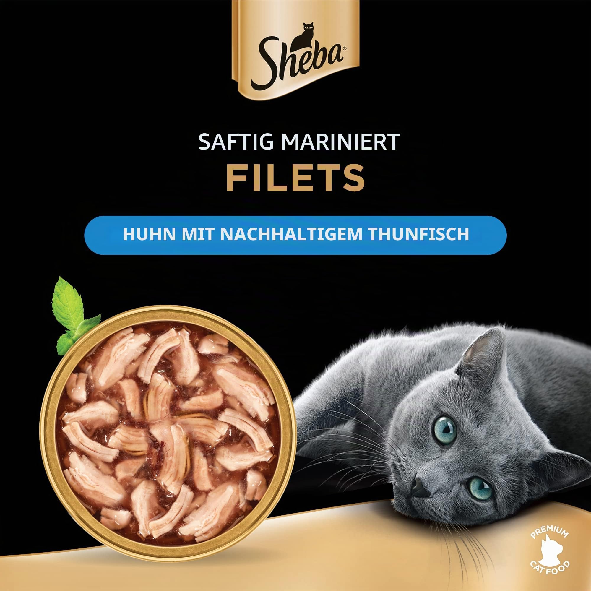 Sheba Filets Huhn Thunfisch Nassfutter Schale 60g Sauce
