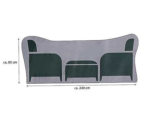 Dehner Abdeckung Sitzgruppe 240x80x150 grau Polyester