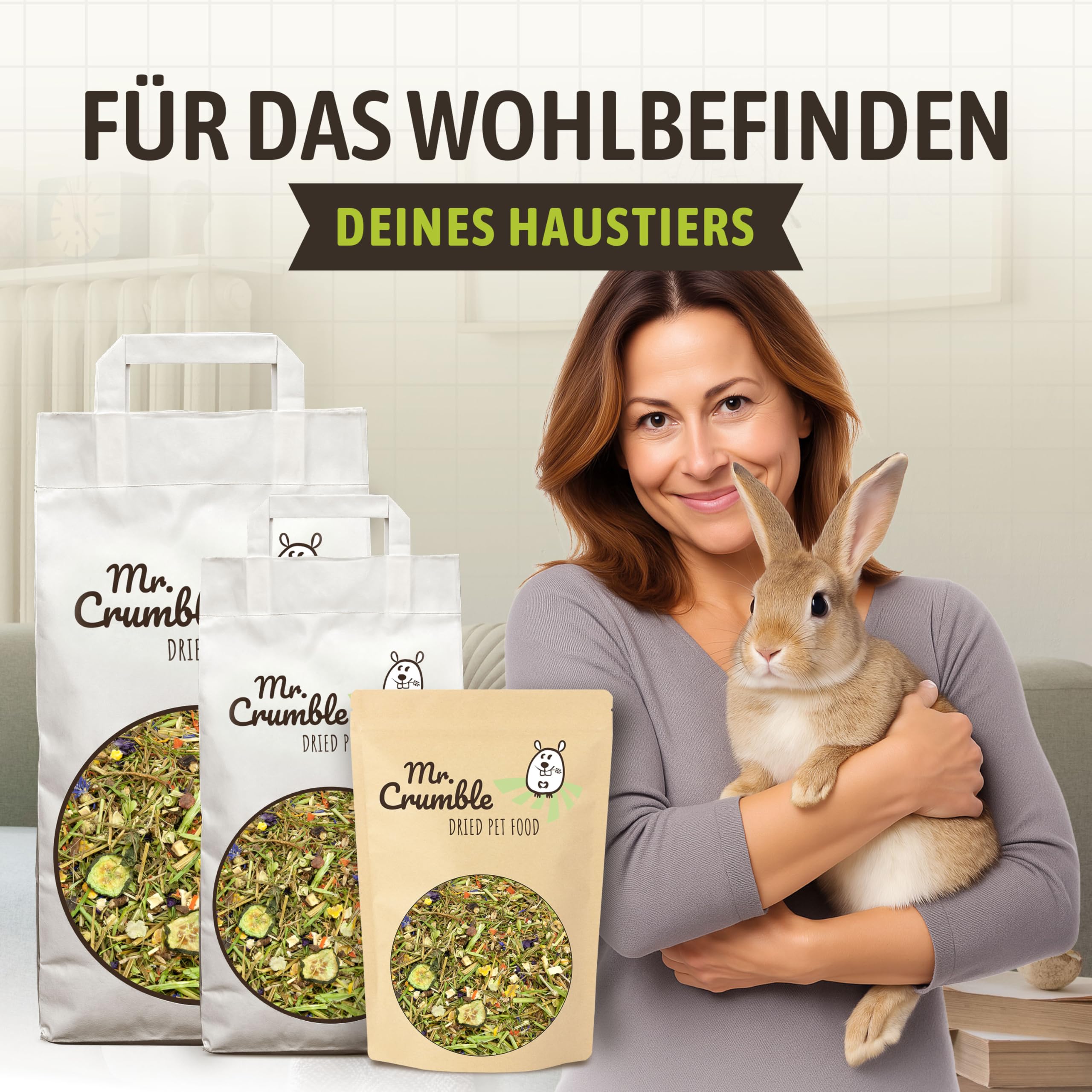 Mr. Crumble Knuspersalat Strukturfutter 1kg Kaninchen