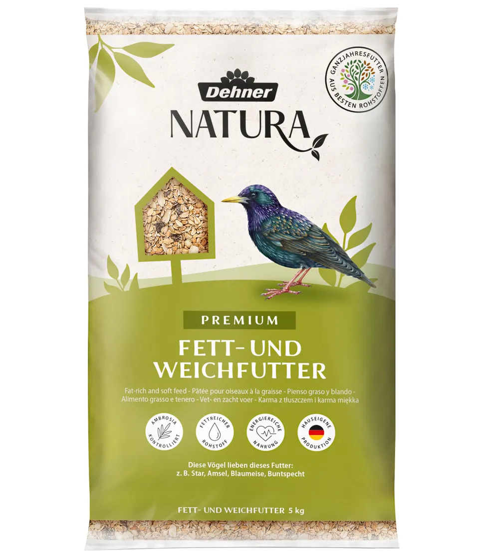 Dehner Natura Premium Wildvogelfutter Fett-Weichfutter 5kg energiereich
