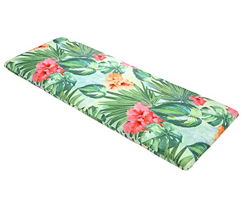 Dehner Premium Lovely Varadero Bankauflage grün/rosé 120 cm