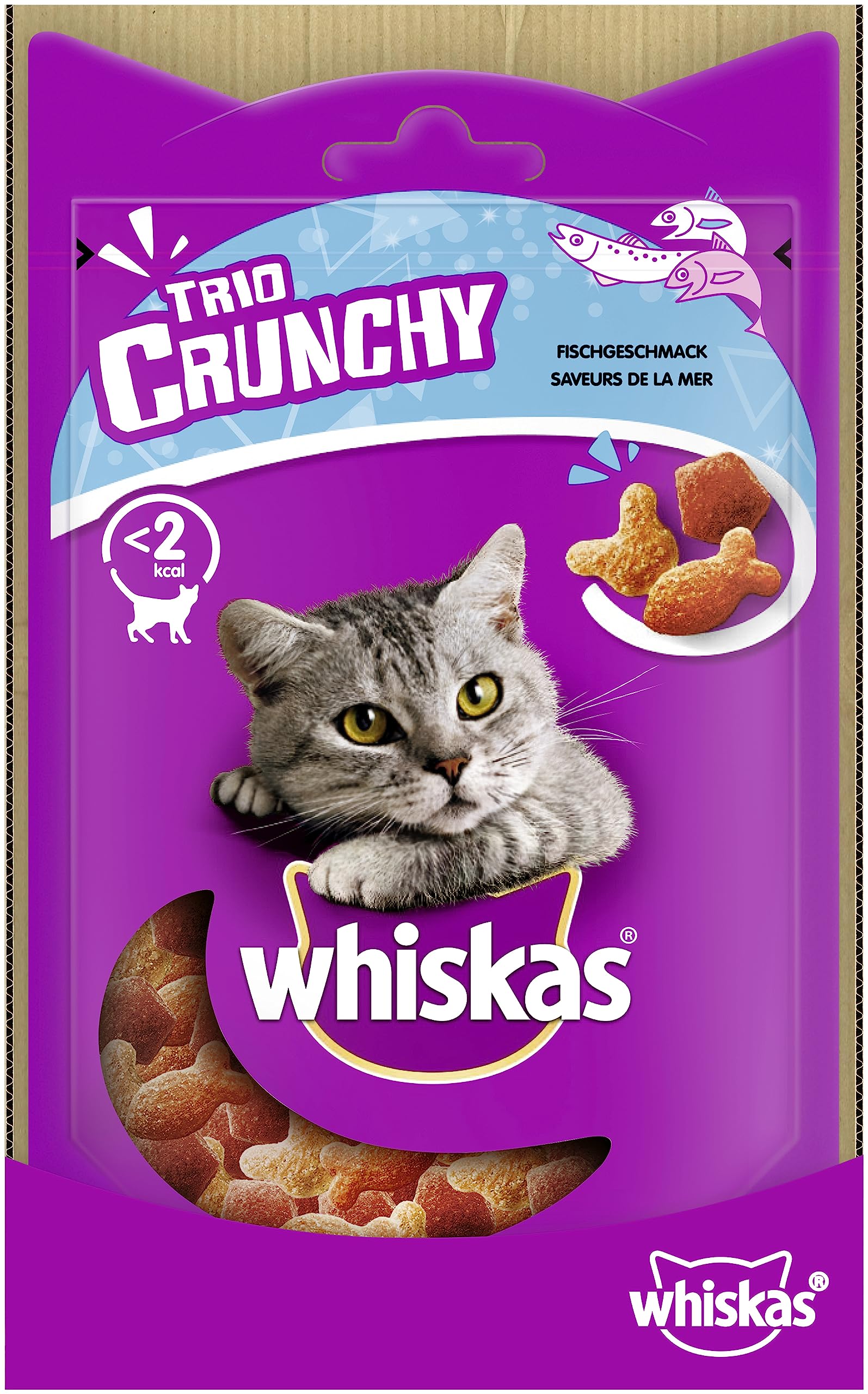 Whiskas Trio Crunchy Katzensnack Geflügel 6x55 g Mix