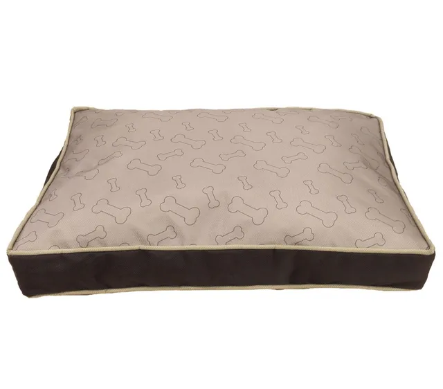 Dehner Lovely Lucky Hundekissen 80x60 gold/braun waschbar