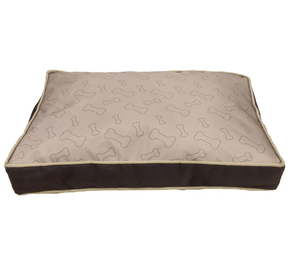 Dehner Lovely Lucky Hundekissen 80x60 gold/braun waschbar