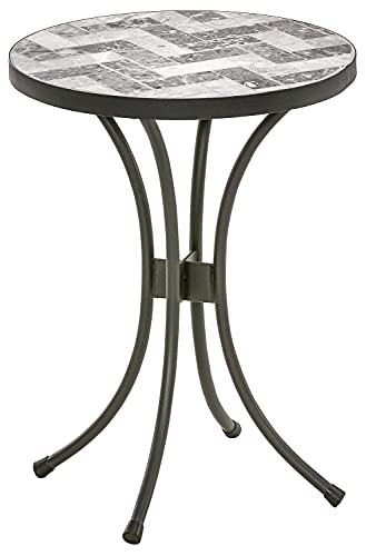 Dehner Letizia Blumenhocker Mosaik grau-weiß Ø 41 cm