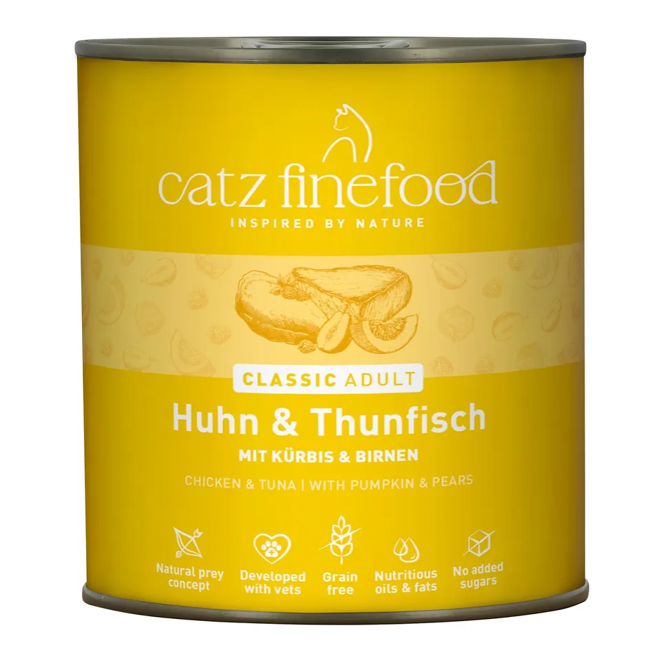 catz finefood N°25 Nassfutter Huhn Thunfisch 6x800 g getreidefrei