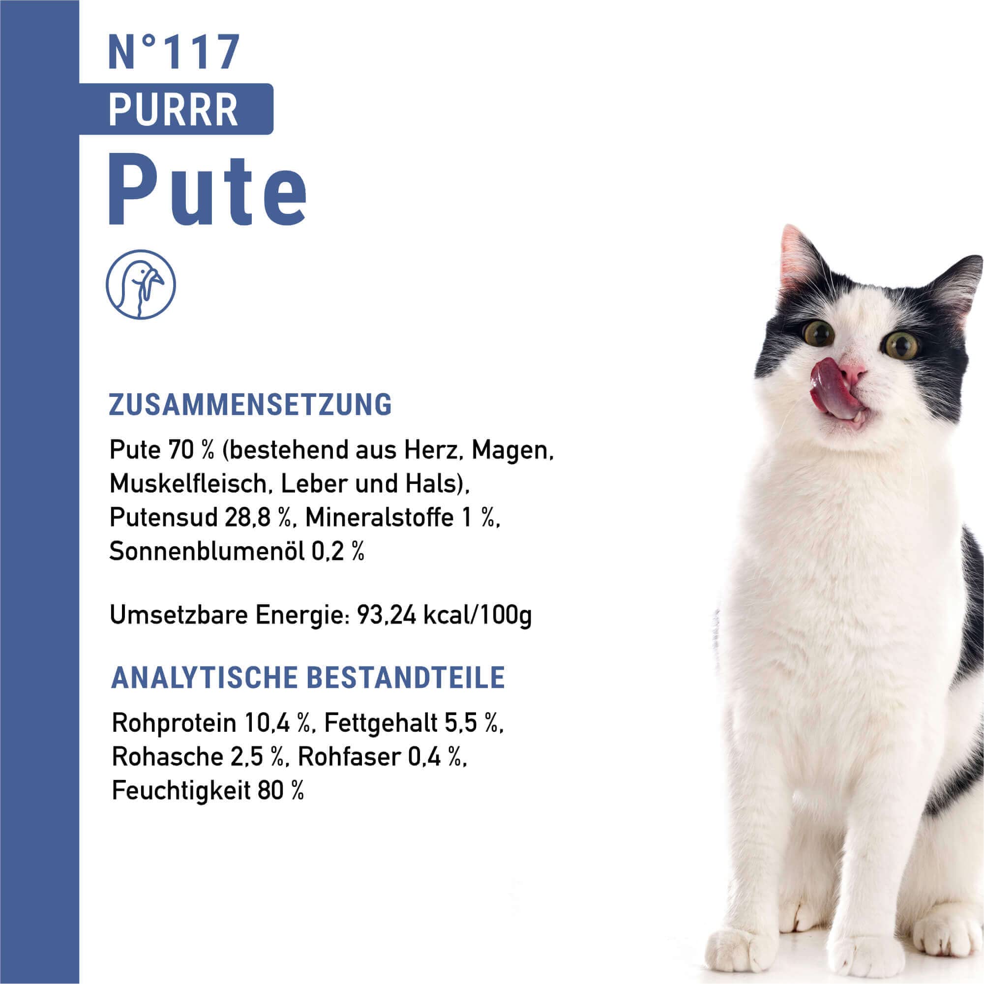 catz finefood Purrrr N°117 Nassfutter Pute 16x85g Monoprotein