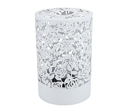Dehner Lovely Solar Windlicht Rose 19 cm Metall Farbwechsel