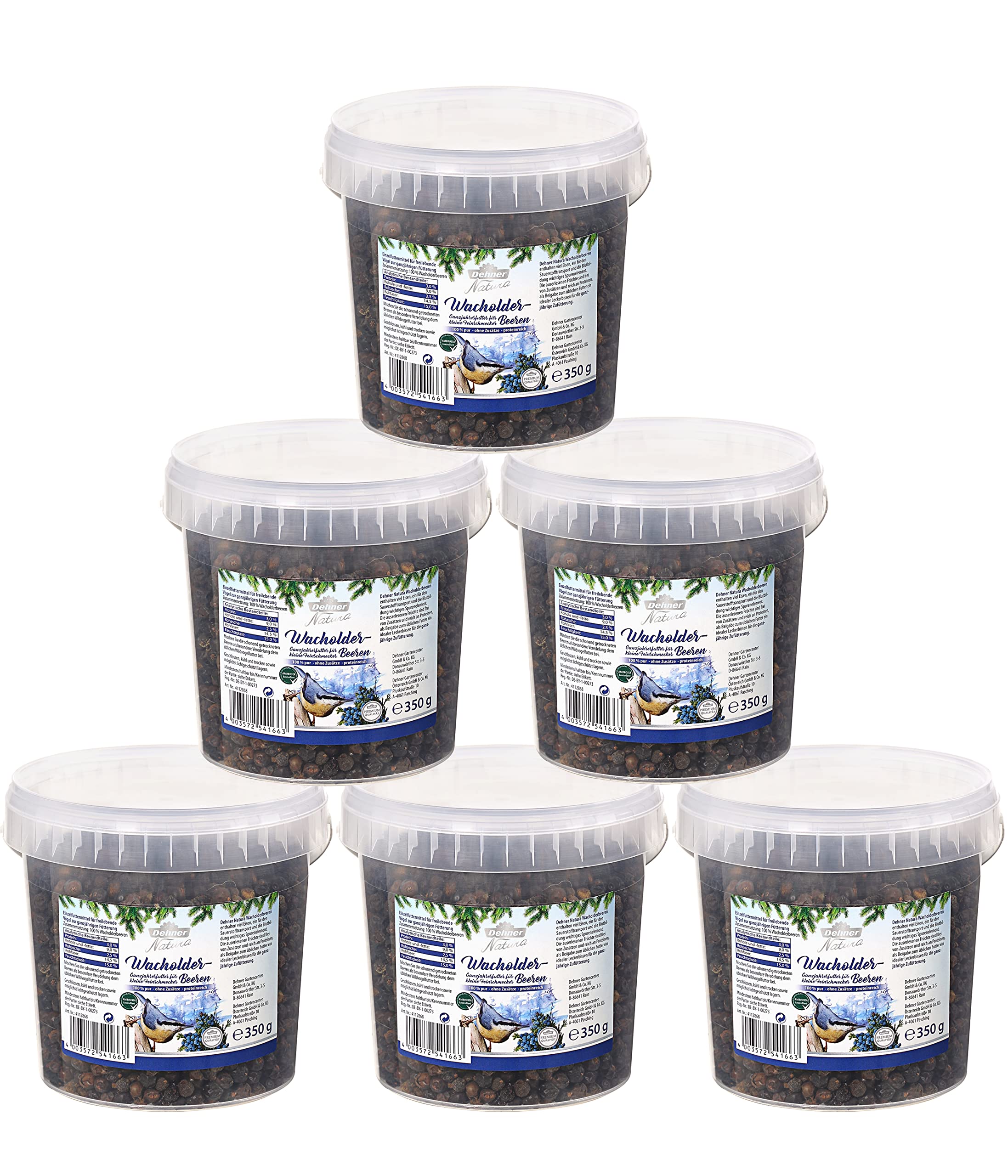 Dehner Natura Wildvogelfutter Hagebutte 6x400g 2,4kg