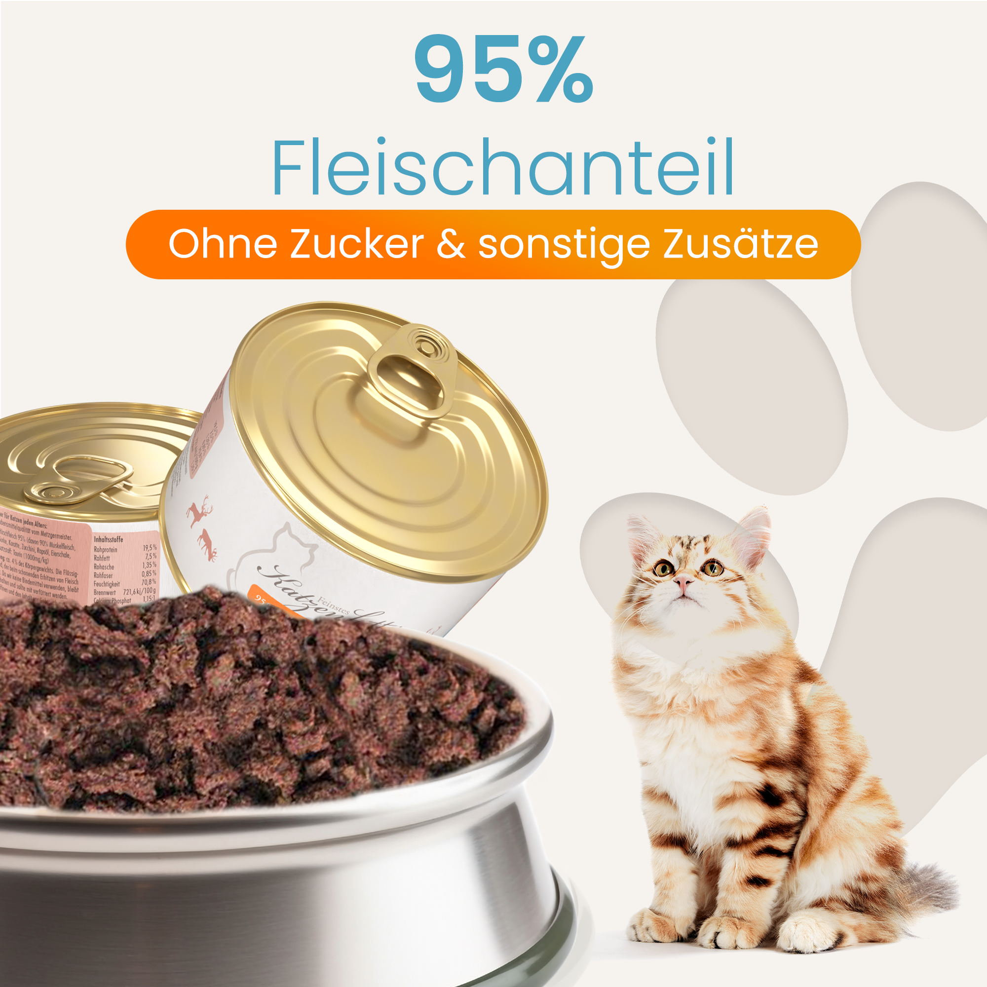 Lucky-Kitty Wild Nassfutter 200g hypoallergen Monoprotein
