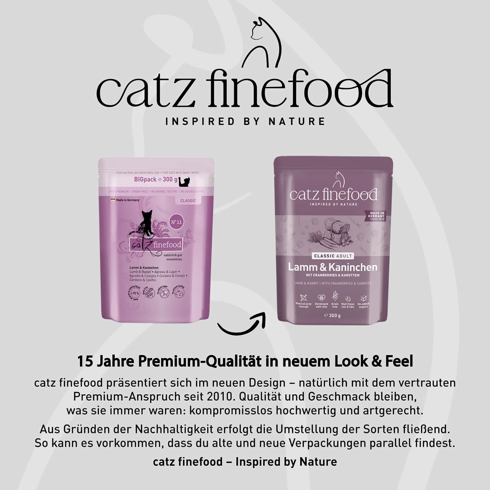 catz finefood No 11 Nassfutter Lamm Kaninchen 6x300g