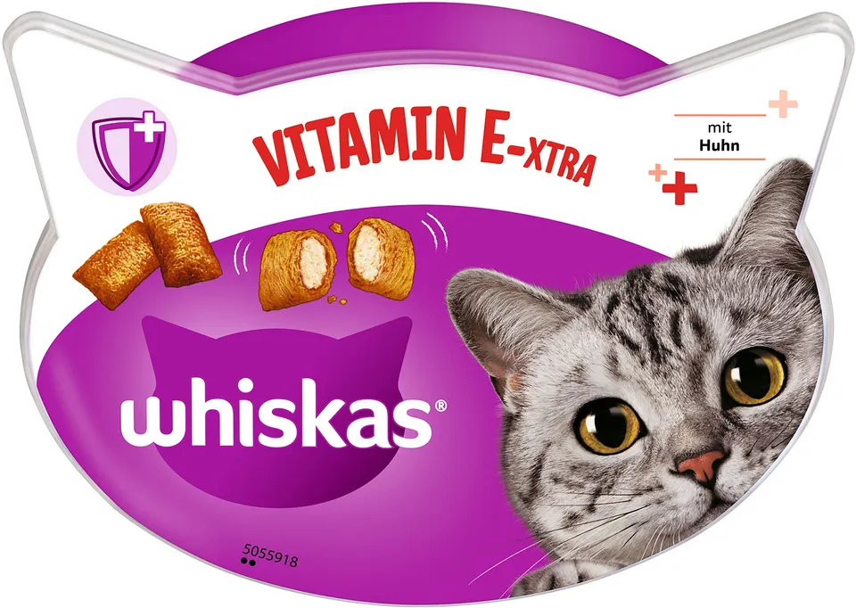 Whiskas Vitamin E-xtra Katzensnack Huhn 8x50g mit Vitamin