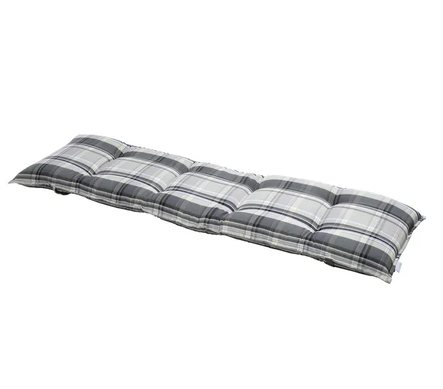 Dehner Utrecht Bankauflage 3-Sitzer 160x45x7 cm grau Karo