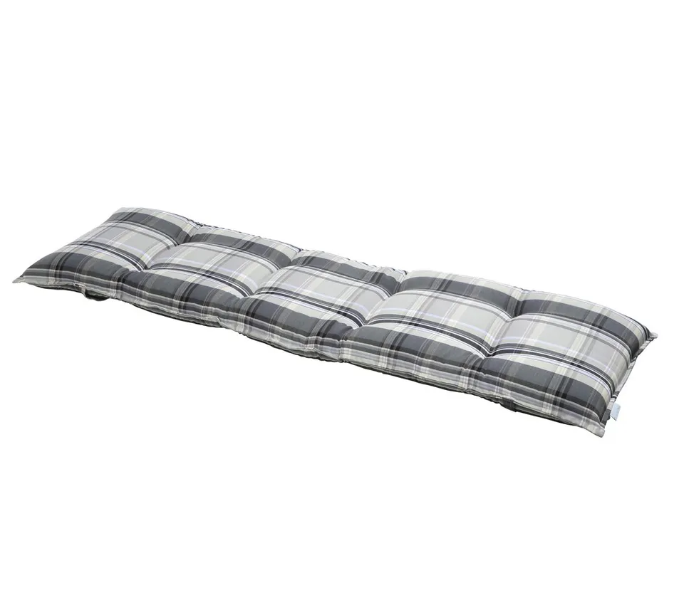 Dehner Utrecht Bankauflage 3-Sitzer 160x45x7 cm grau Karo