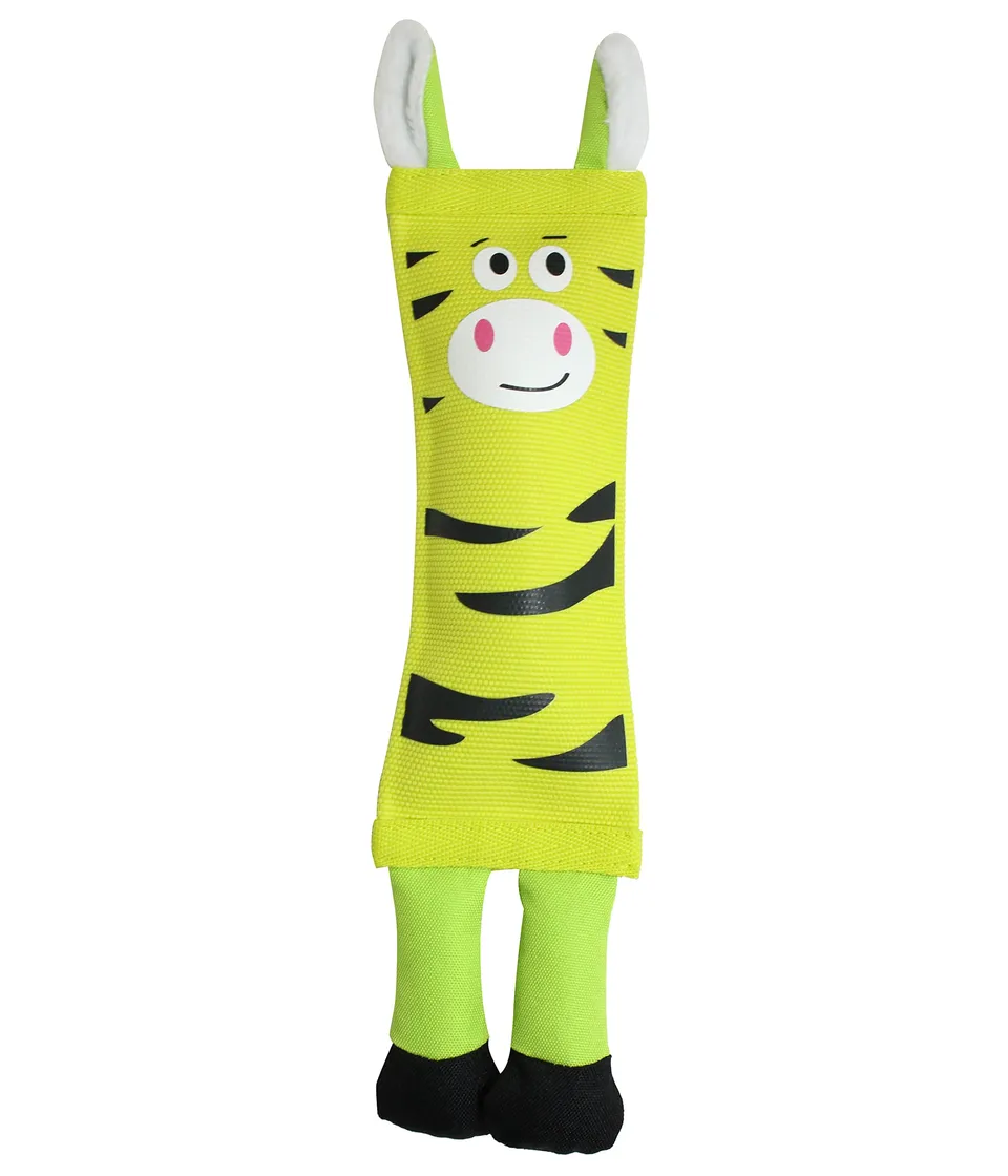 Dehner Lieblinge Firehose Zebra Hundespielzeug lemon