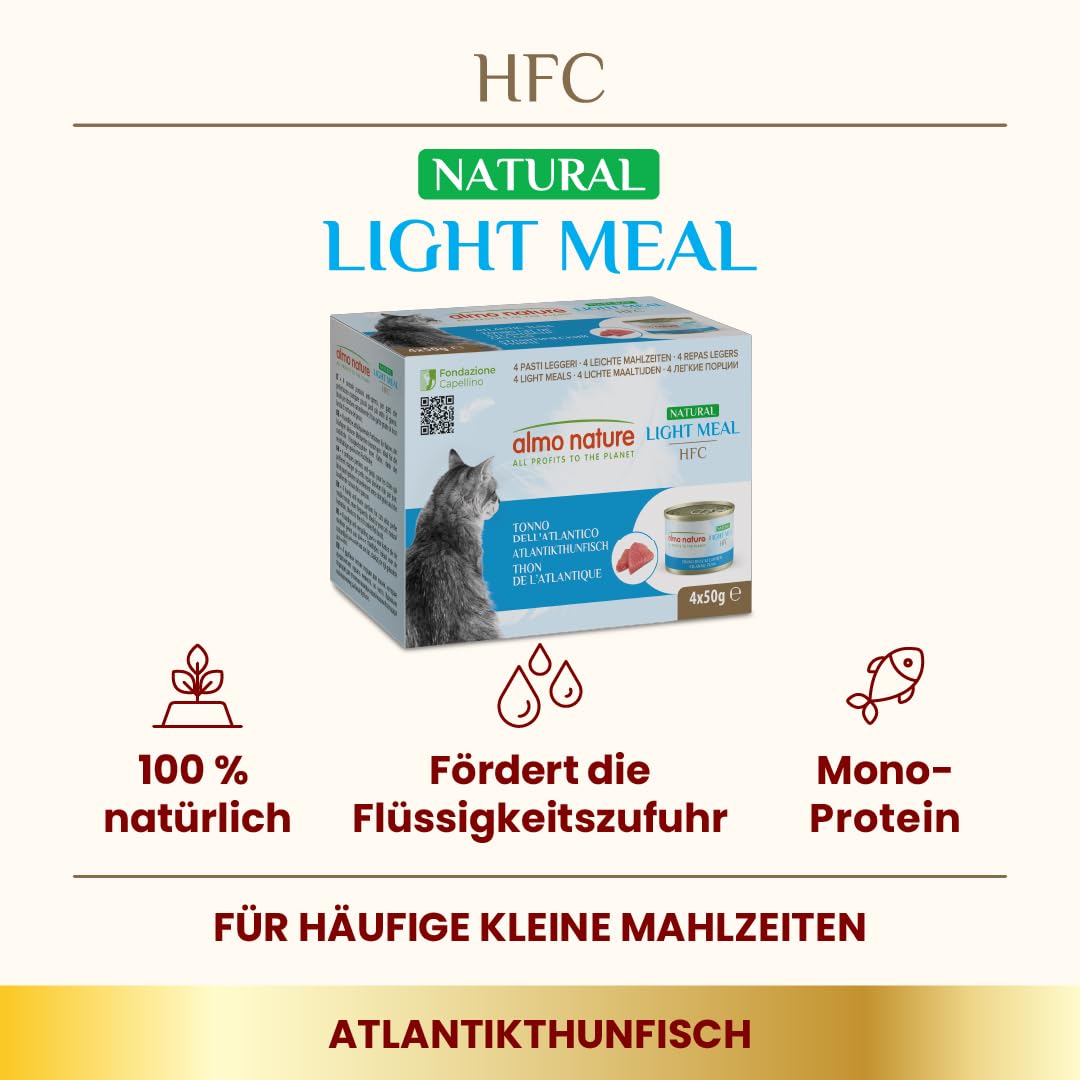 Almo Nature HFC Natural Light Meal Atlantik-Thunfisch Nassfutter 4x50g Light