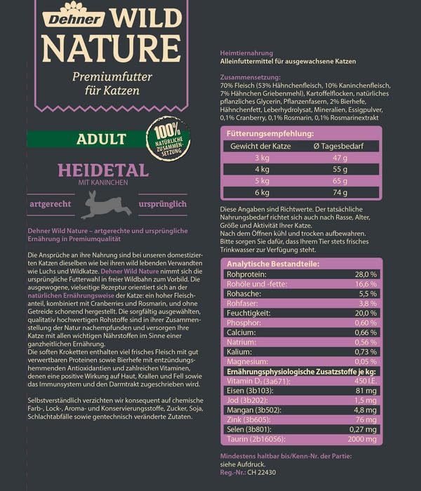 Dehner Wild Nature Heidetal Trockenfutter Kaninchen 1,5 kg
