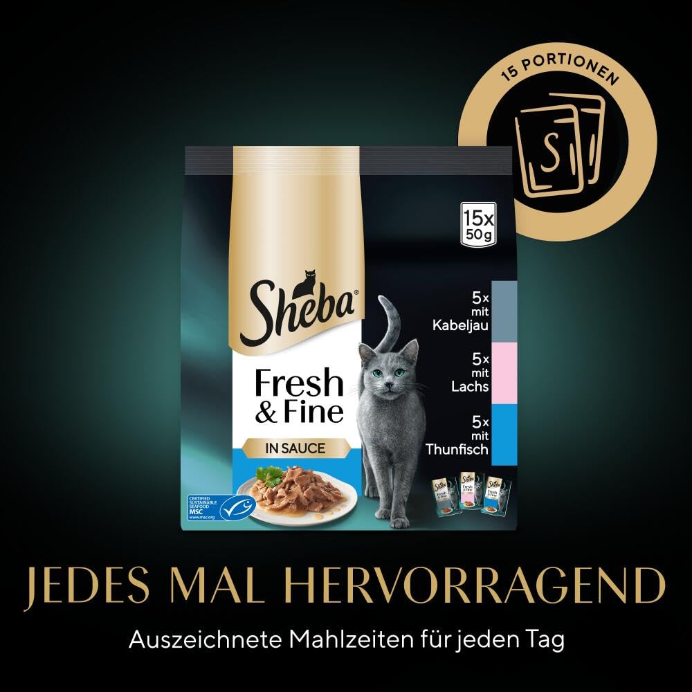 Sheba Fresh Fine Nassfutter 75x50g Fisch MSC in Sauce