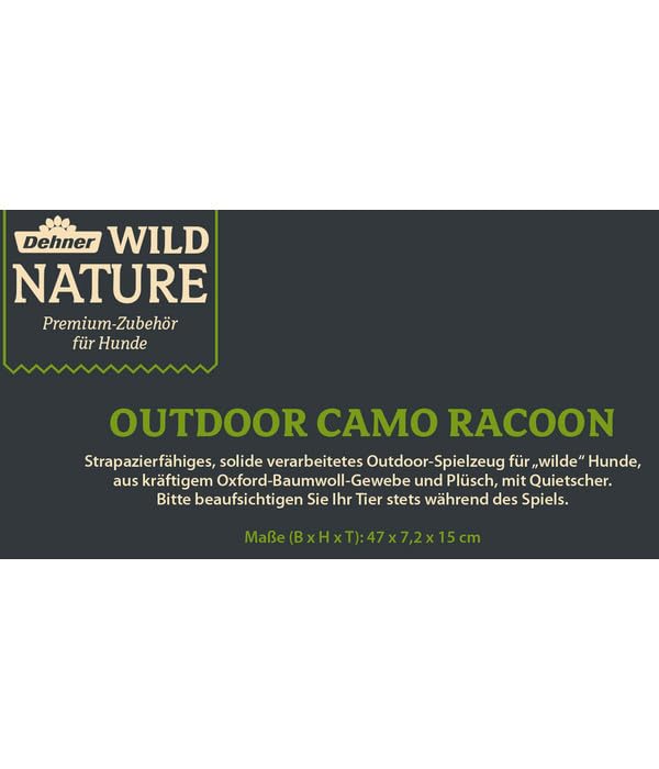 Dehner Wild Nature Outdoor Camo Racoon Hundespielzeug