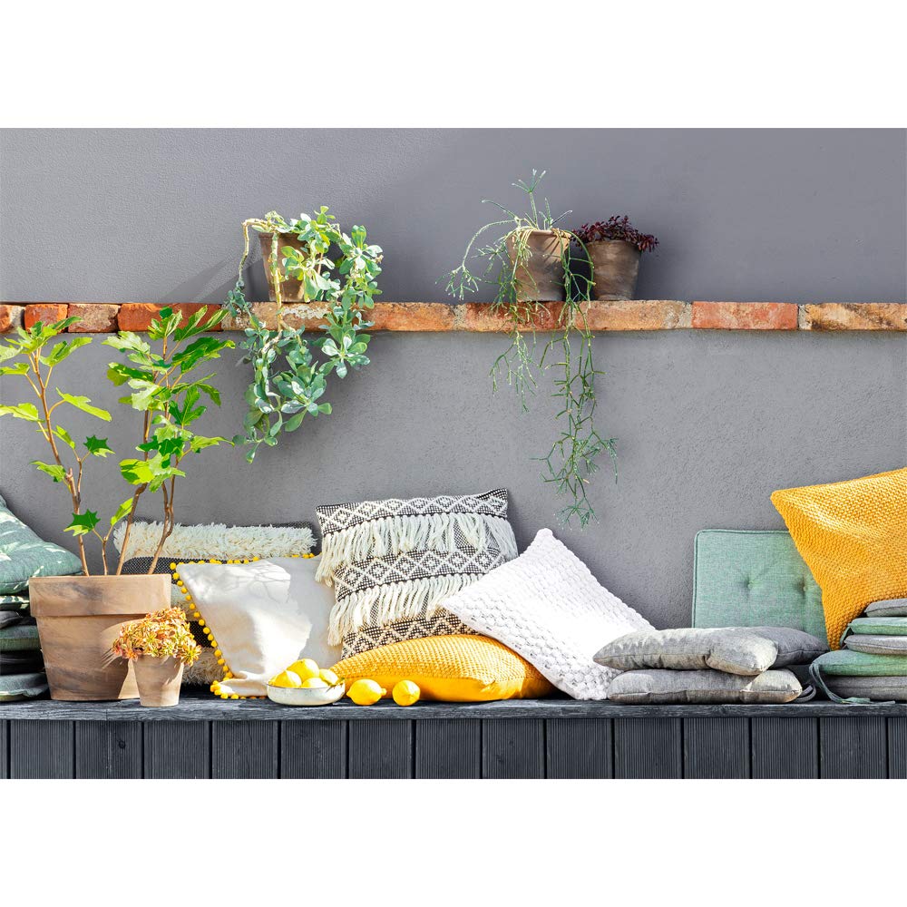 Dehner Premium Lovely Noah Sitzkissen 39x39 grau gesteppt