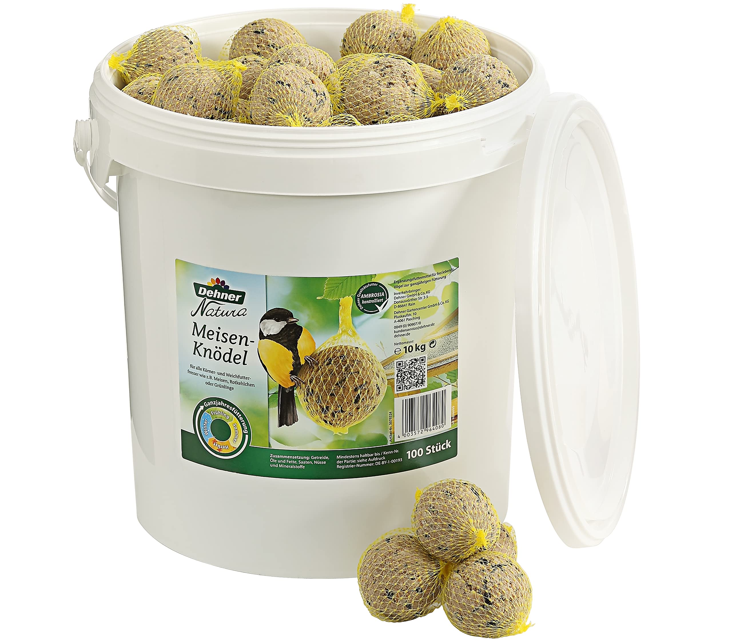 Dehner Natura Meisenknödel mit Netz 100 Stück 10 kg