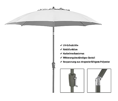 Dehner Premium Lovely Paros Sonnenschirm Ø 2,5 m creme UV80+