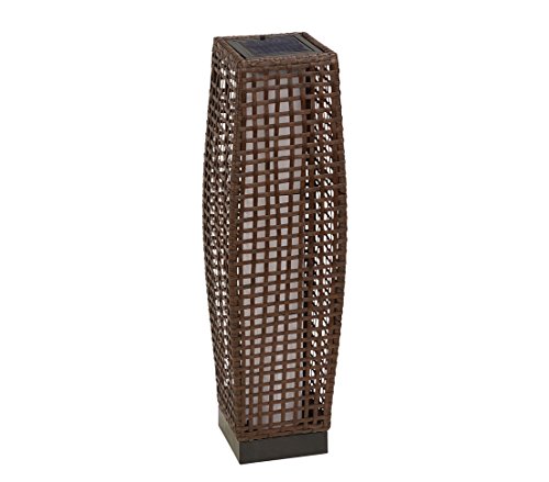 Dehner Pri Solarleuchte 69cm braun Rattan warmweiß