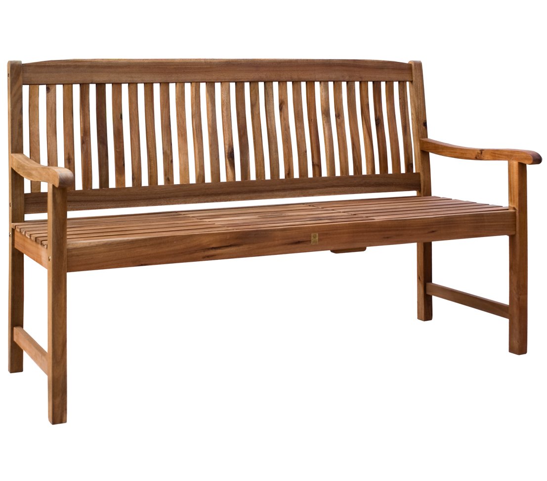 Dehner Oslo Gartenbank 3-Sitzer 150 cm Akazie Tisch