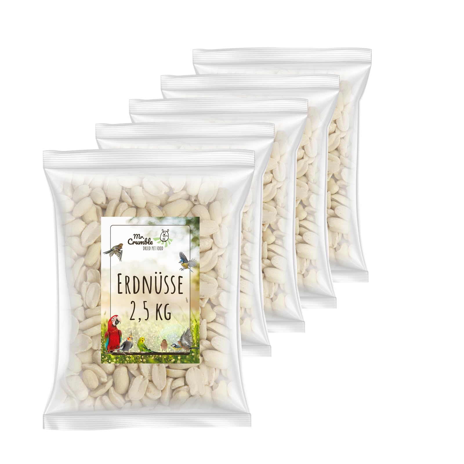 Mr. Crumble Erdnüsse Vogelfutter 2x2,5kg blanchiert energiereich