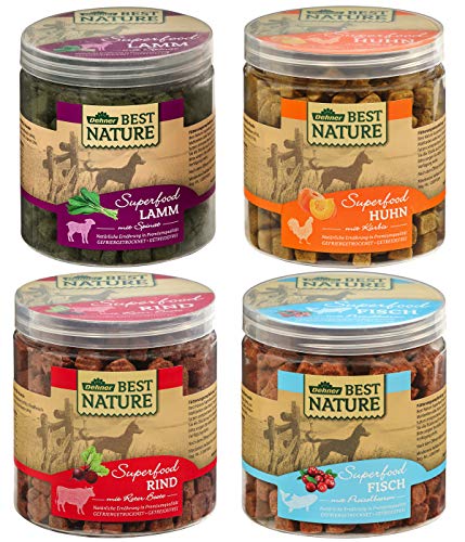 Dehner Best Nature Hundesnack-Mix Superfood 4x 380 g Dose