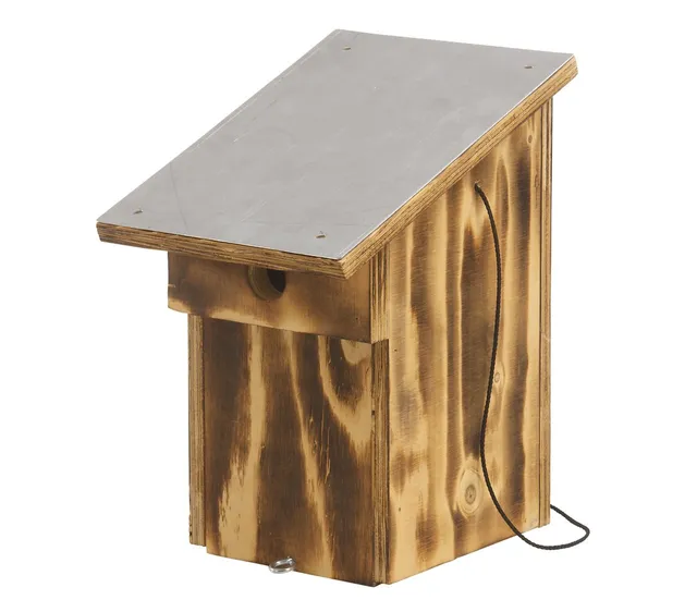 Dehner Natura Nistkasten Holz Aludach 28mm Einflugloch